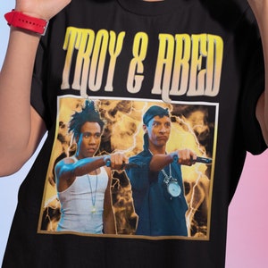 Troy and Abed Homage Unisex Graphic Shirt, Community TV Shirt, 90s Bootleg Shirt, In The Morning Shirt