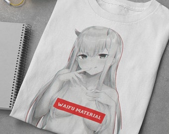 Devil Girl Waifu Unisex Graphic Tee, Waifu Shirt, Cute Girl Shirt, Kawaii Tee, Devil Girl, Horned Girl, UwU Girl