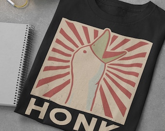 HONK Unisex Graphic Tee, Gaming Shirt, PC Games Shirt, Parody Shirt, Mashup Shirt, Honk Shirt, Goose Shirt