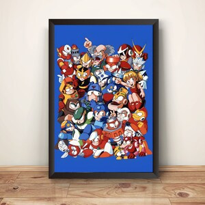 Mega Men Classic Premium Matte Vertical Poster, Retro Gaming, Classic Gamer, Vintage Gaming Poster