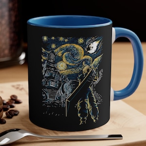 Sternenklare Mako Reactor Akzent Kaffeetasse, FF Tasse, FFXIV, FF7 Tasse