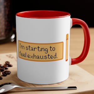 Stardew Valley Mug, Stardew Valley Gift, Stardew Valley Farm Cup, Stardew Valley Tea Mug, Feel Exhausted Cup For Stardew Valley Lover