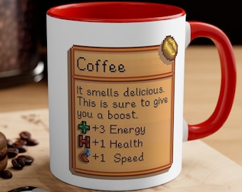 Stardew Valley Mug, Stardew Valley Gift, Stardew Valley Farm Cup, Stardew Valley Tea Mug, Coffee Stats Tea Cup For Stardew Valley Lover