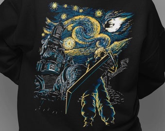 Starry Mako Crewneck Sweatshirt, FF7 Sweatshirt, Final Fantasy Jumper, FF Merch Crewneck, Moogle Shirt