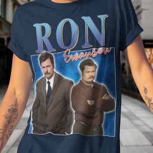 RON SWANSON Shirt, Ron Swanson Homage Vintage Tshirt, Ron Swanson Retro Fan Tees, Retro 90s Sweater, Ron Swanson Merch Gift, Bootleg Shirt