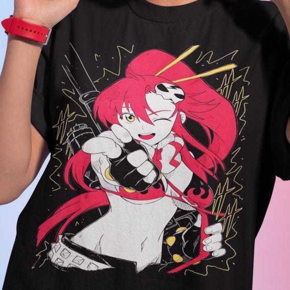 Anime Waifu Fire Style Softstyle T-Shirt, Waifu Shirt, Kawaii Tee, Anime Girl Shirt, Devil Girl, Cat Girl, UwU Girl