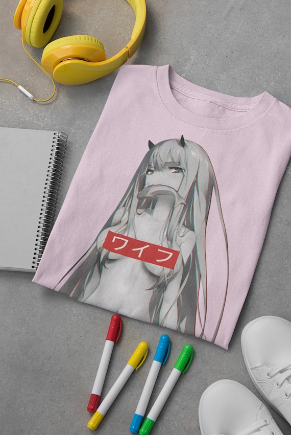Fish Mouth Girl Unisex Graphic Shirt, Waifu Shirt, Cute Girl Shirt, Kawaii Tee, Devil Girl, Horned Girl, UwU Girl