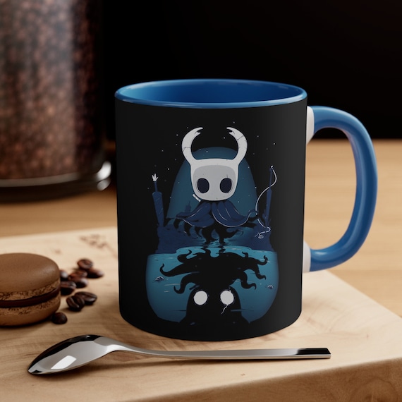 Hollow Reflection Accent Coffee Mug, Gaming Mug, Videogame Indie Mug, Insect Mug, Beetle Cup, Hollow Knight Mug
