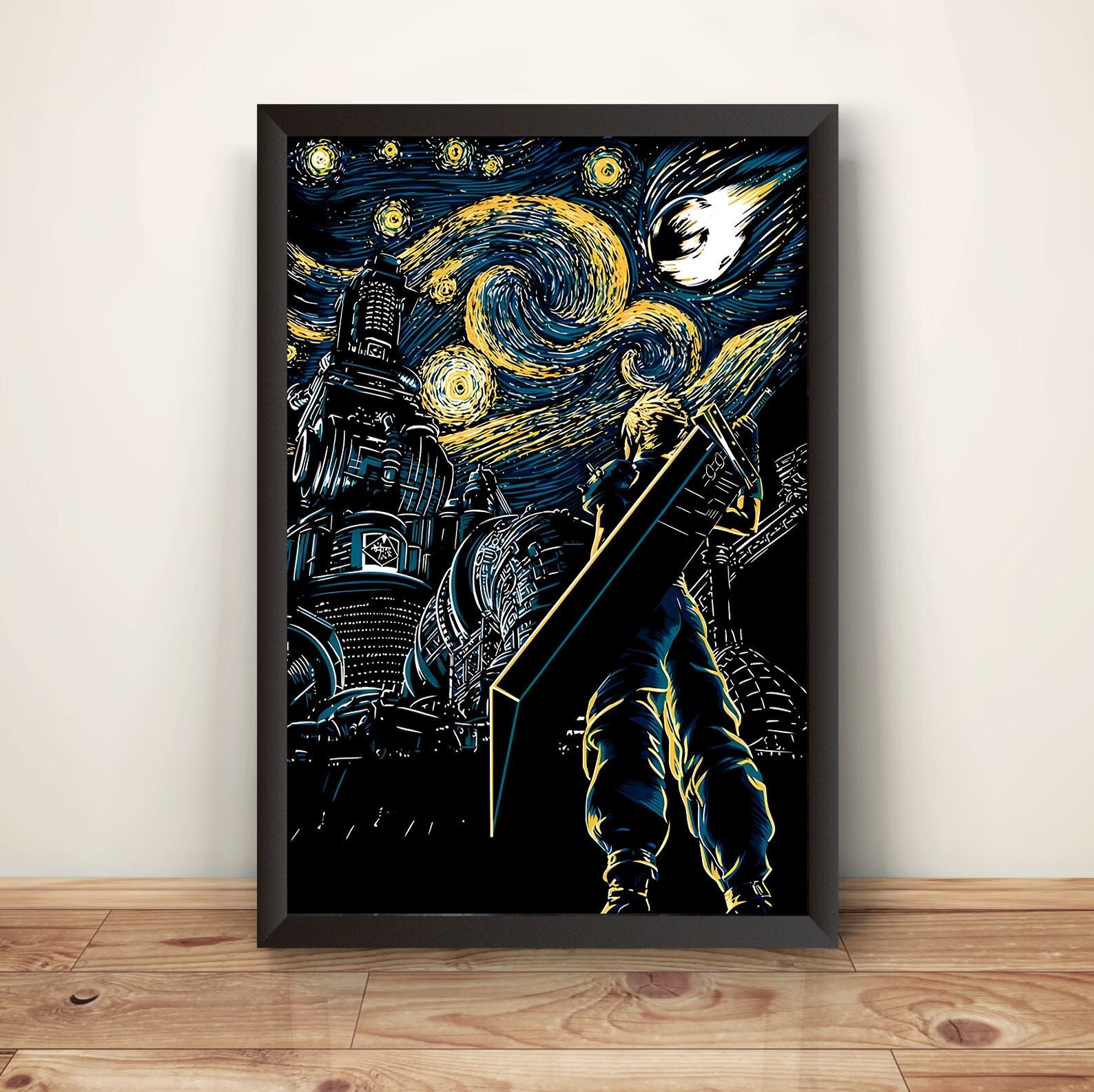 Starry Mako Reactor Premium Matte Vertical Posters, Final Fantasy Poster, FF7 Poster, FF Wall Art