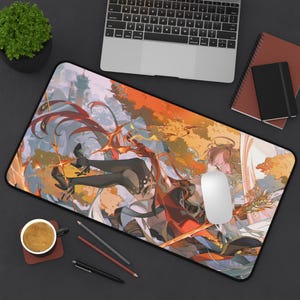 Changli WuWa Artistic Desk Mat Mouse Pad, Gaming Mouse Pad, Wuthering Waves Desk Mat, Changli Mouse Pad, Gaming Mouse Pad 12" × 22"