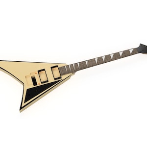 CAD-model Jackson Rhoads V JS32 gitaar