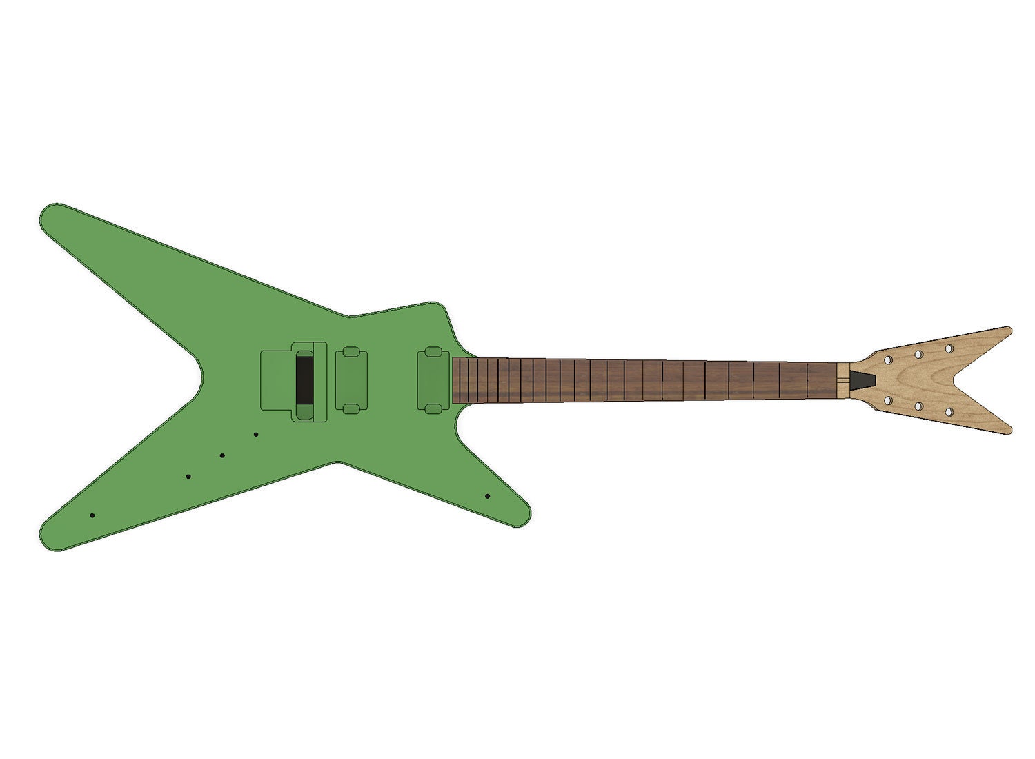 Dean ML Custom Guitar CAD Model - Etsy