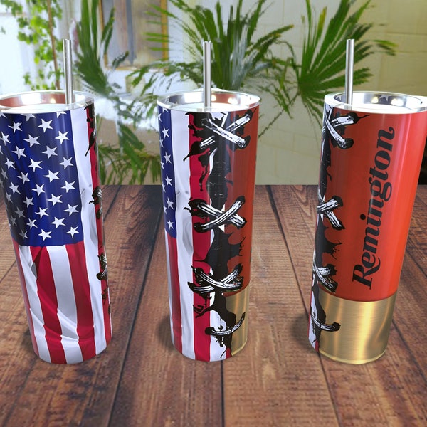 American Flag / Shotgun shell / We The People 20oz Tumbler designs