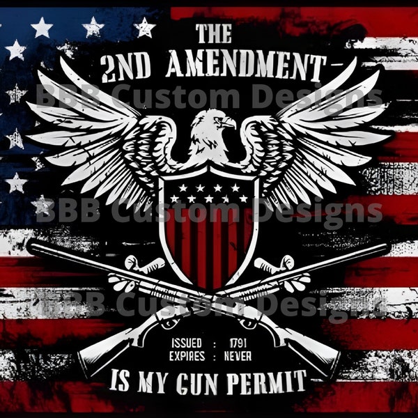 The 2ND Amendment Is my gun permit /1776 1861 / America / US Constitution Design 20oz Tumbler design