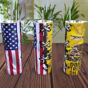 American Flag / Don&#39;t Tread On Me / We The People 20oz Tumbler designs