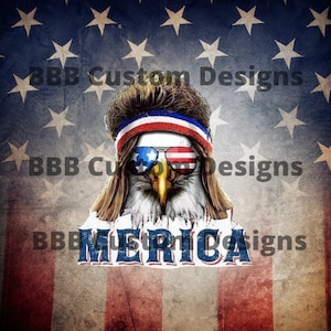 MERICA / Bald Eagle / American Flag / Mullet  20oz Tumbler design
