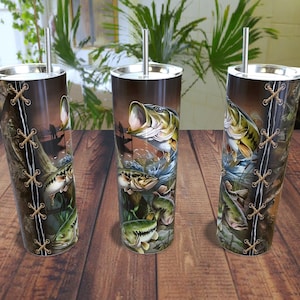 Fishing / Bass / American Flag / Camouflage  20oz Tumbler designs