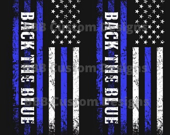 Back the Blue / Stars and stripes / Double Sided 20oz Tumbler Design American flag / Eagle / Gun / Back The Blue / Police