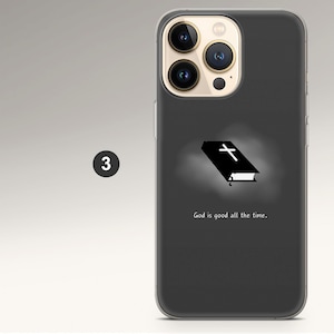 Religious Black Phone Case Jesus Christ Bible Faith Cover for iPhone 15 ...