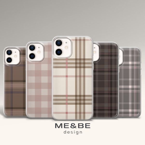 Plaid Pattern Print Phone Case Chequered Flannel Cover iPhone 15 Pro 14 13, 12, 11, XR, 8+, Samsung S21, A50, A51, A53, Huawei P20, P30 Lite