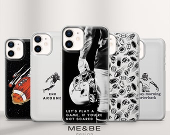 Coque pour portable football américain Sport Love Fan Hobby Coque pour iPhone 14 Pro 13 12 11, XR, 8+, 7 et Samsung S21, A50, A51, A53, Huawei P20, P30 Lite