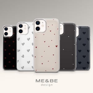 Funda de teléfono con diseño de corazón, regalo estético de amor y amistad para iPhone 16 Pro, 15, 14, 13, 12, 11, XR, 8+ y Samsung S23, S22, A54, A53, Pixel 9, 8