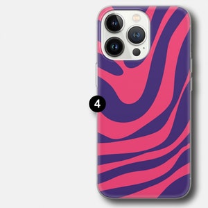 Bunte Linie Handyhülle Abstrakte Kunst Cover iPhone 14 Pro, 13, 12, 11, XR, 8, 7 & Samsung S21, A50, A51, A53, Huawei P20, P30 Lite 4