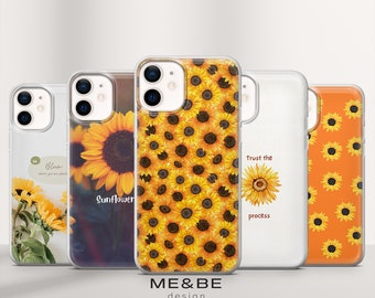 Aesthetic Sunflower Phone Case Quote Cover fit for iPhone 15 Pro Max, 14 Plus, 13, 12, 11, XR, XS & Samsung S23, S22, A54, A53, Pixel 8, 7