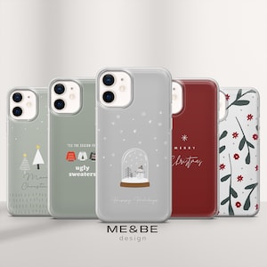 Light Christmas Phone Case Aesthetic Cover fit for iPhone 15 Pro, 14 13, 12, 11, XR, 8+, 7 Samsung S21, A50, A51, A53, Huawei P20, P30 Lite