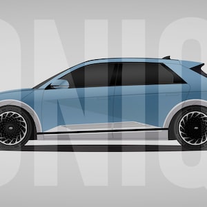 Hyundai IONIQ 5 Limited Lucid Blue // 4K-bureaubladachtergrond - DIGITALE DOWNLOAD