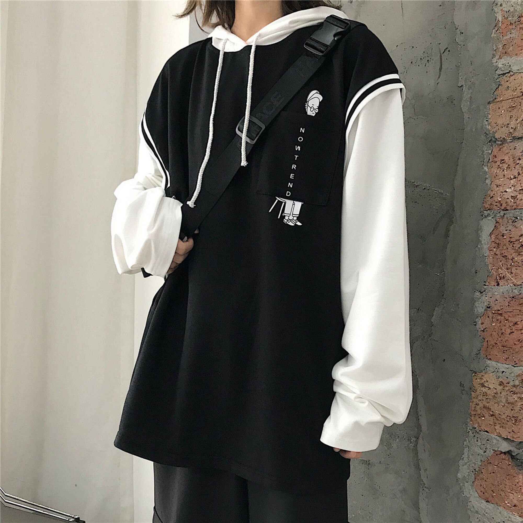 Spring Harajuku Black Red Women Hoodies Oversized Vintage - Etsy