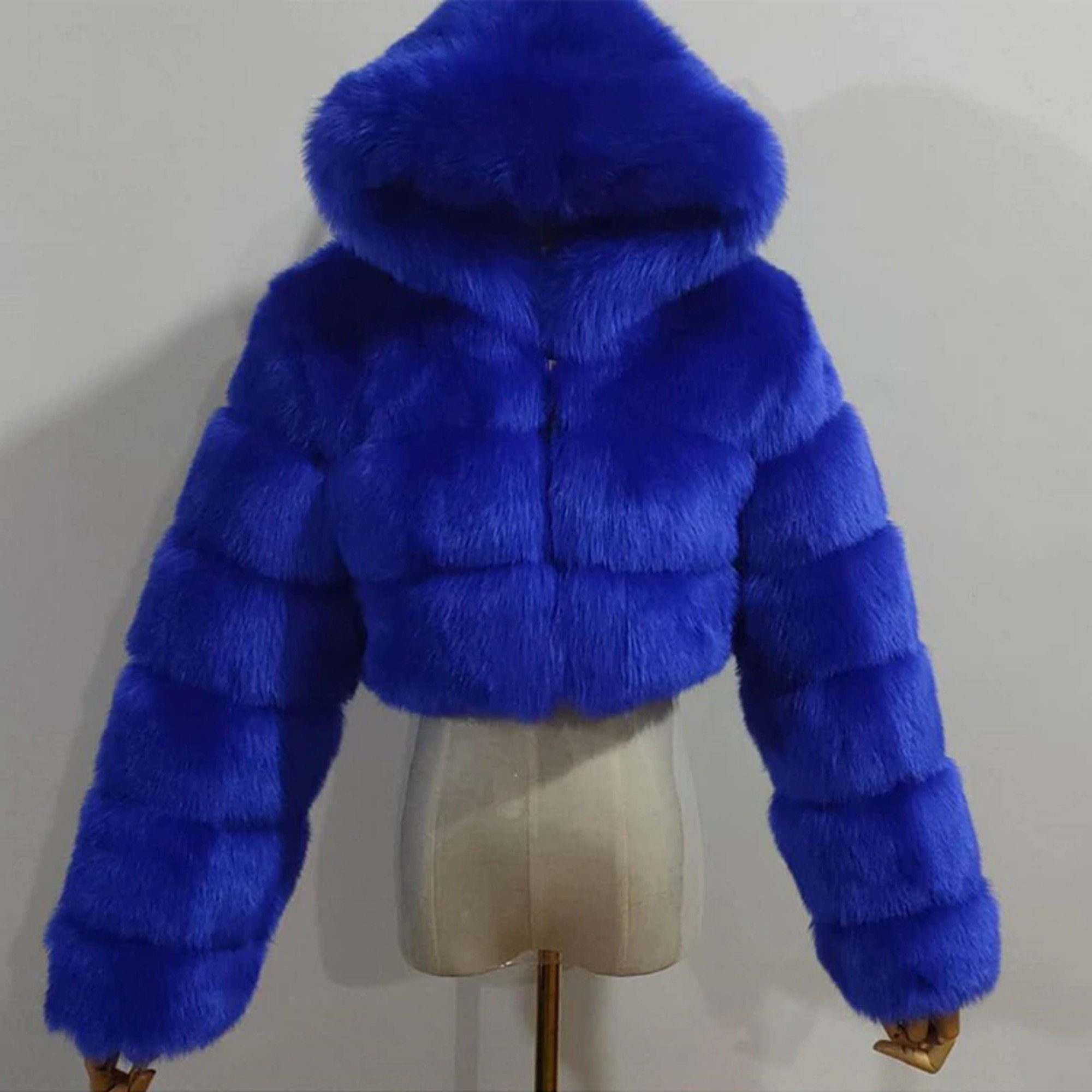 High Quality Furry Cropped Faux Fur Coats and Jackets Women - Etsy