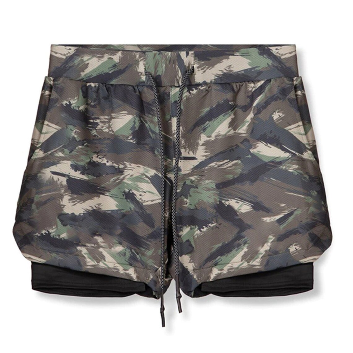 2022 Camo Running Shorts Men 2 in 1 Doubledeck Quick Dry GYM Etsy