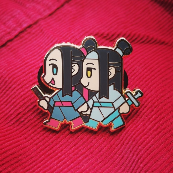 Grandmaster of Demonic Cultivation (MDZS) Enamel Pin - Wei WuXian and Lan WangJi | Wangxian | Mo Dao Zu Shi