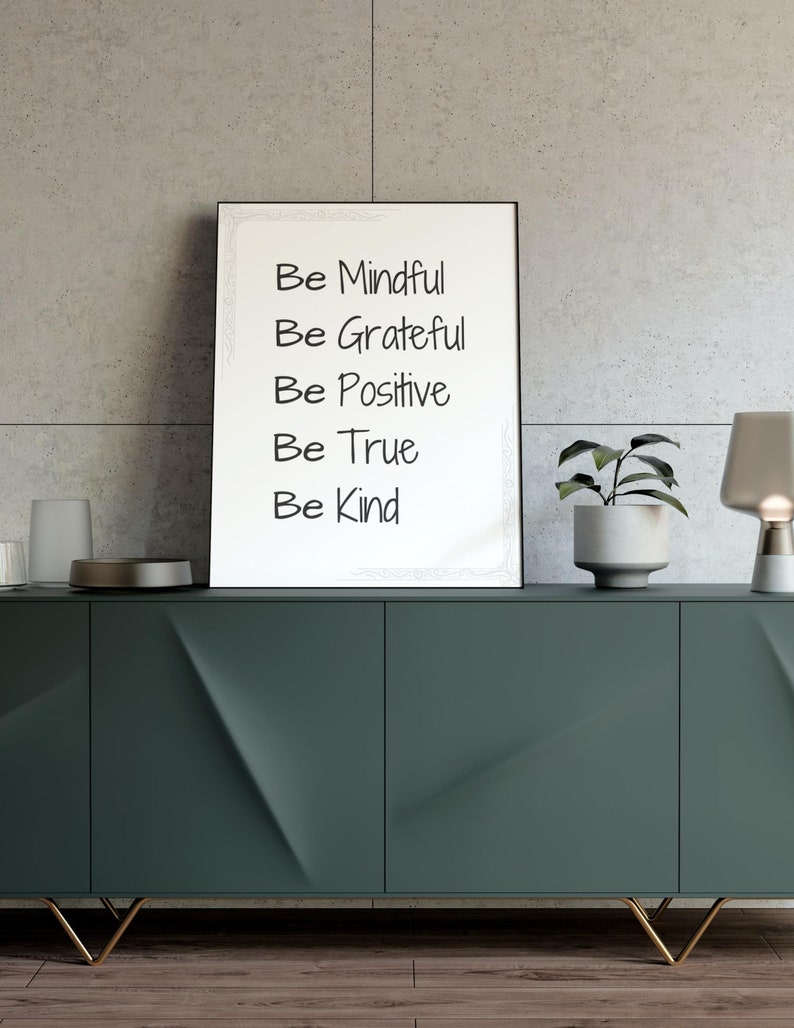 Minimalist Inspirational Wall Art, Office Decor Wall Art, Digital