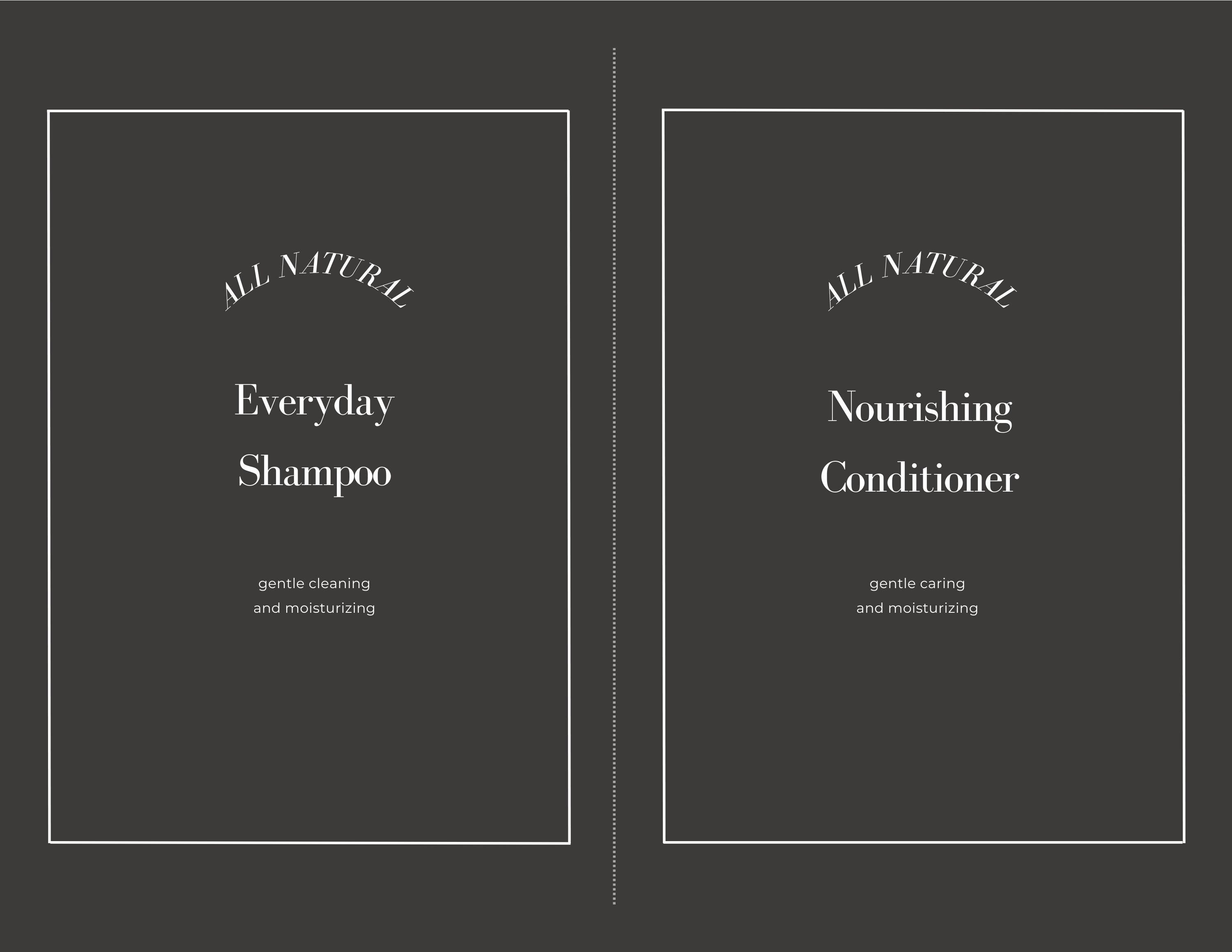 Minimalist Shampoo & Conditioner Labels, MULTIPLE FONTS Printable