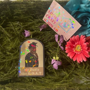 Dad&#39;s the G.O.A.T Holographic Sticker