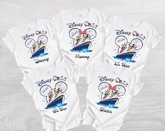 Magliette Disney Cruise 2026, magliette Disney Cruise per la famiglia, magliette coordinate Disney, magliette coordinate personalizzate Disney Cruise, t-shirt Disney Cruise