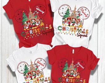 Maglietta natalizia Disney personalizzata "Very Merry Christmas", maglietta natalizia Disney per la famiglia, maglietta natalizia coordinata per la famiglia, maglione natalizio Disney per la squadra