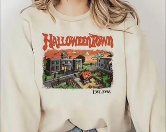 Halloweentown Est 1998 Sweatshirt, Halloweentown University, Retro Halloweentown Sweatshirt, Fall Sweatshirt, Vintage Halloween Sweatshirt