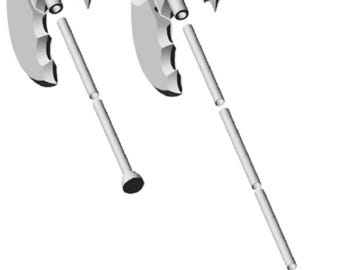 Fantasy BATTLE AXE prop STL