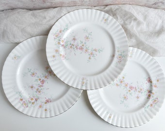 Royal Albert Dinner Plates, Spring Ballet Porcelain Plate, Pink Floral Bone China, Collectible English Plates, Cottage Style Dinnerware