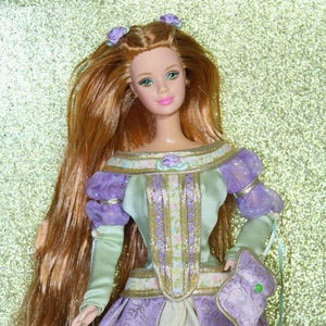 Vintage 2001 Children&#39;s Collector Series, Barbie as The Princess and The Pea/ Mattel / Doll Stand included