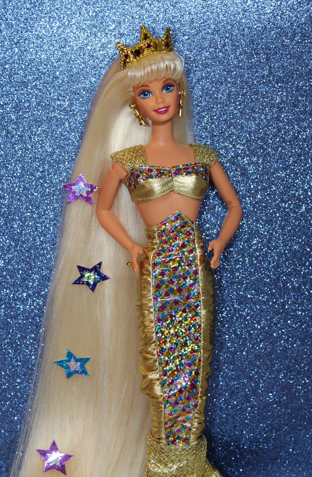Vintage 1995 Jewel Hair Mermaid Barbie / Long Hair Stars / Etsy