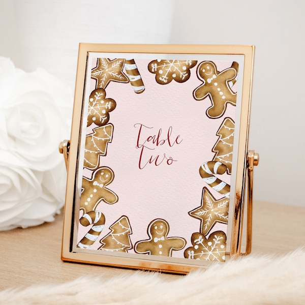 Christmas party table numbers