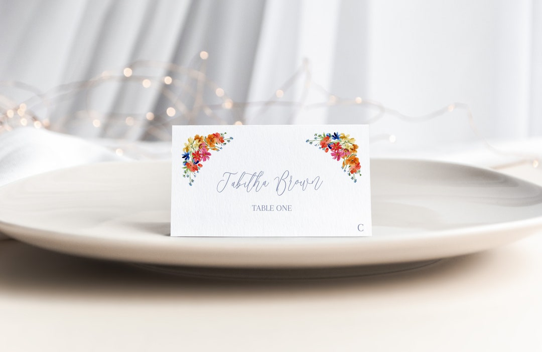 Image 8 for Fold Over Place Card Template