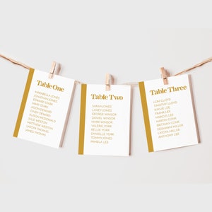 Modèle de tableau de sièges de mariage, tableau de sièges à carte unique, mariage moderne, rétro, mariage minimaliste, sièges invités, 5x7"