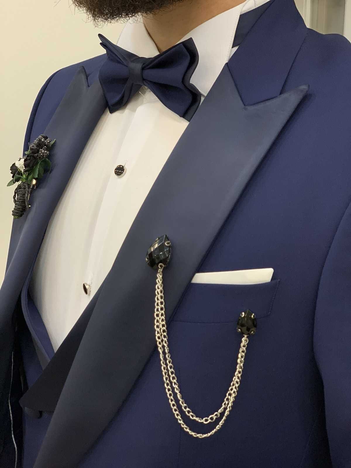 Blue Dovetail Slim-fit Italian Cut Tuxedo Mens Tuxedo - Etsy