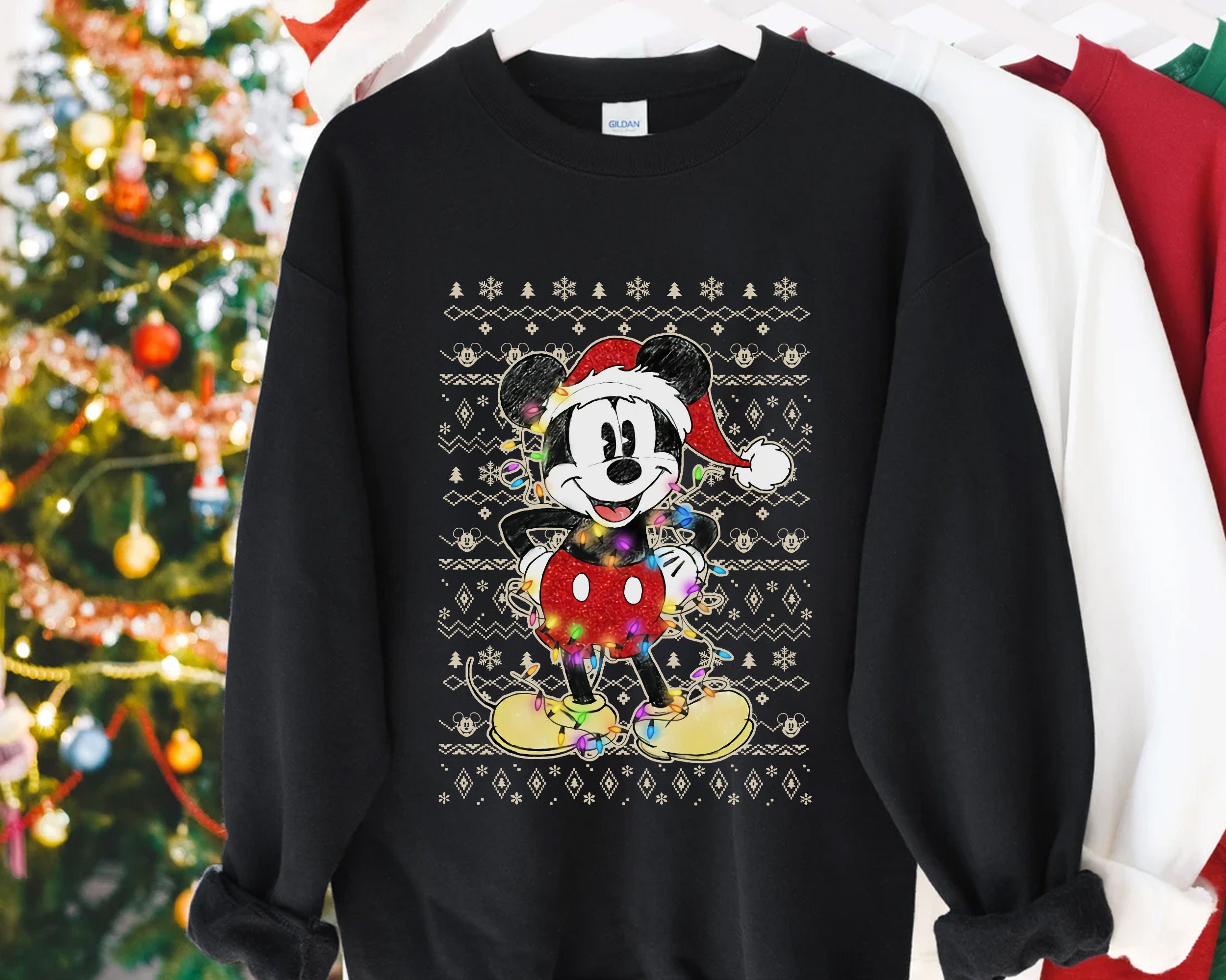 Mickey Mouse Louis Vuitton Monogram Gradient Ugly Christmas Sweater