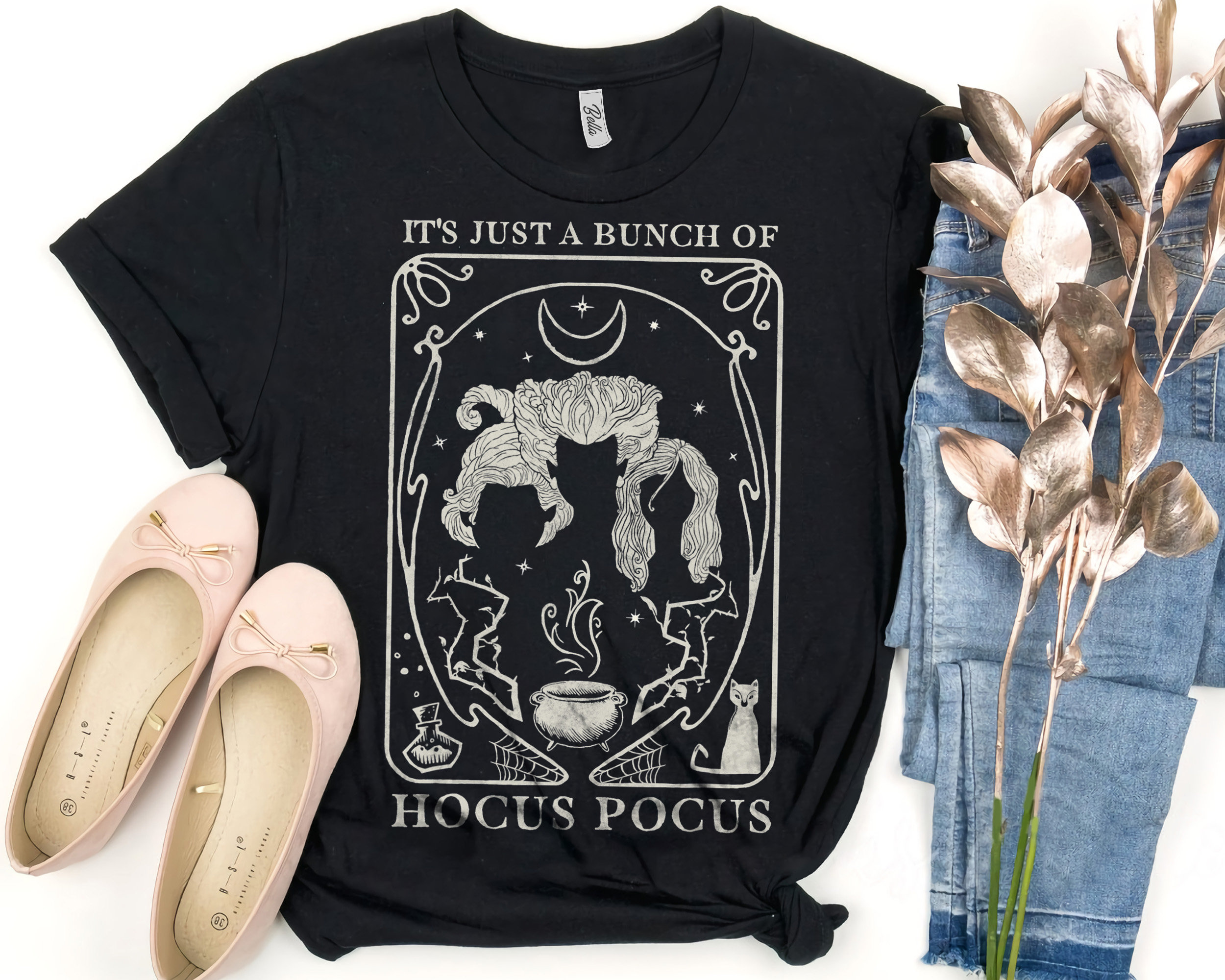 Discover Tarot Card It's Just a Bunch of Hocus Pocus Shirt, Sanderson Sisters, Disney Halloween Party Shirt, Salem Witch Shirt, Witch Come Back Tee